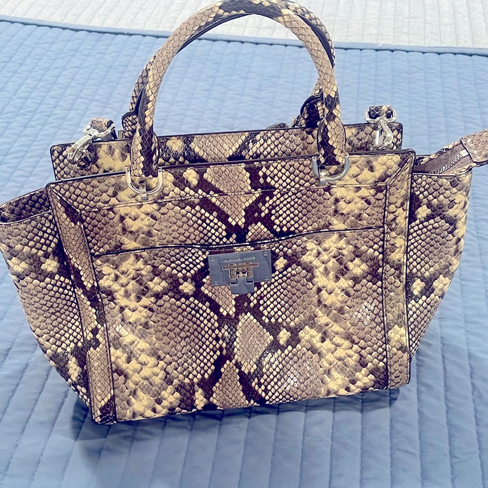 Michael Kors Tina Python Satchel - image 1